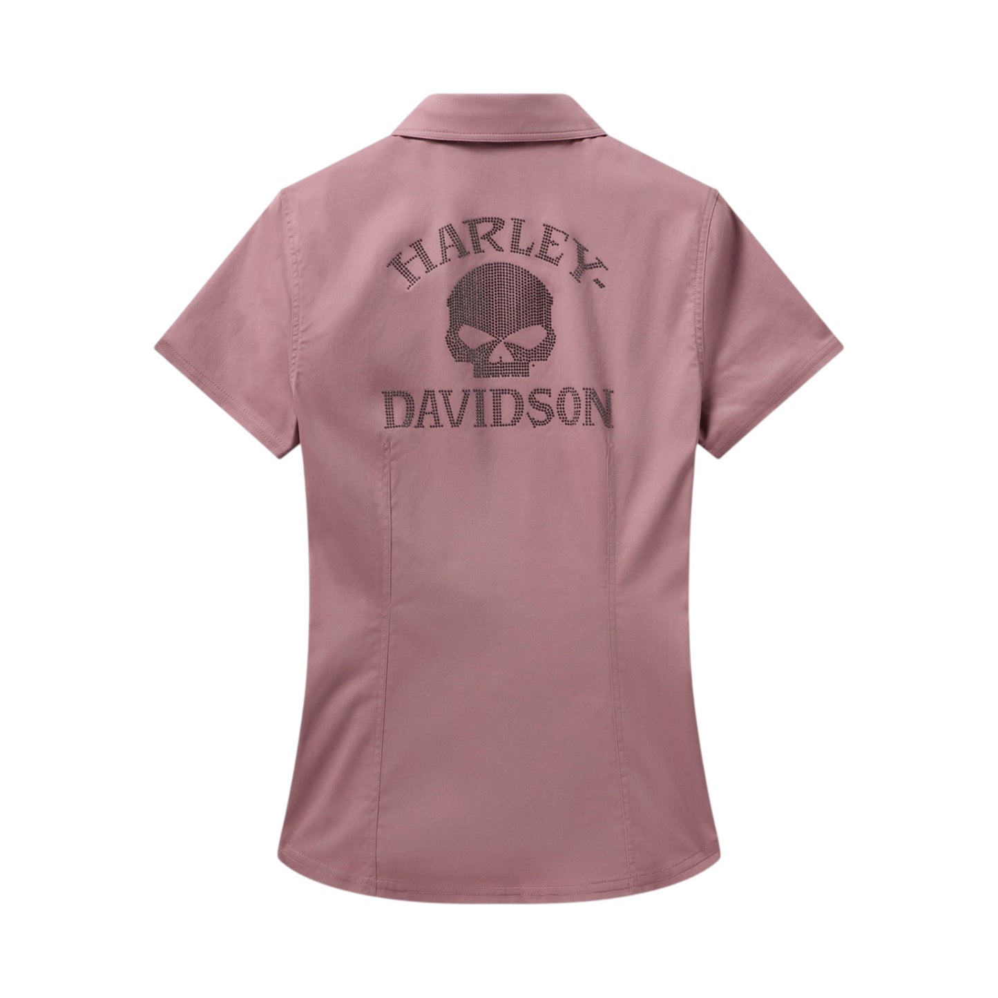 WILIE G SKULL BLING GARAGE SHIRT - PINK
