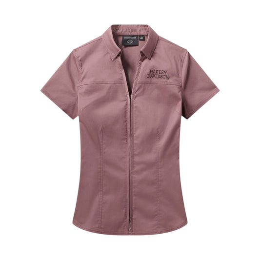 WILIE G SKULL BLING GARAGE SHIRT - PINK