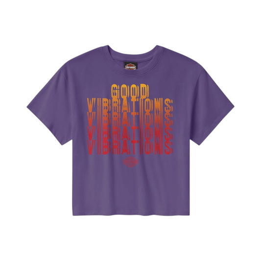 GOOD VIBRATIONS BOXY SHIRT - PURPLE