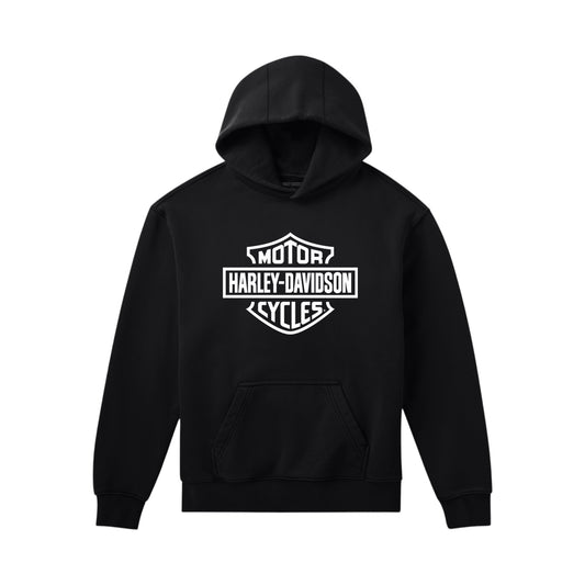 H-D STANDARD BAR & SHIELD PULLOVER HOODIE - BLK