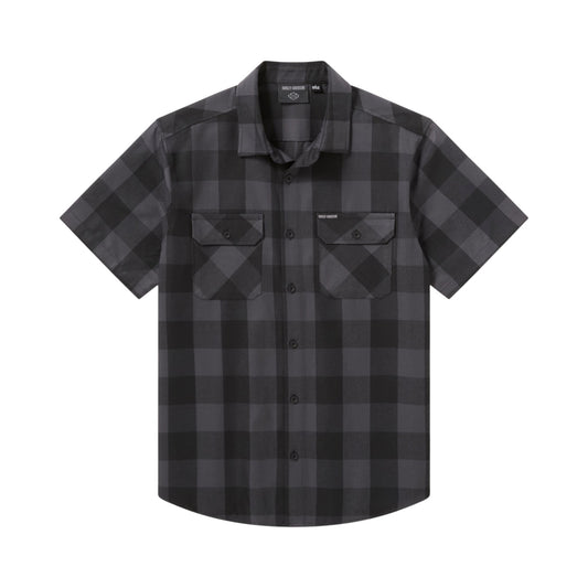 SHIRT WOVEN GREY/BLK