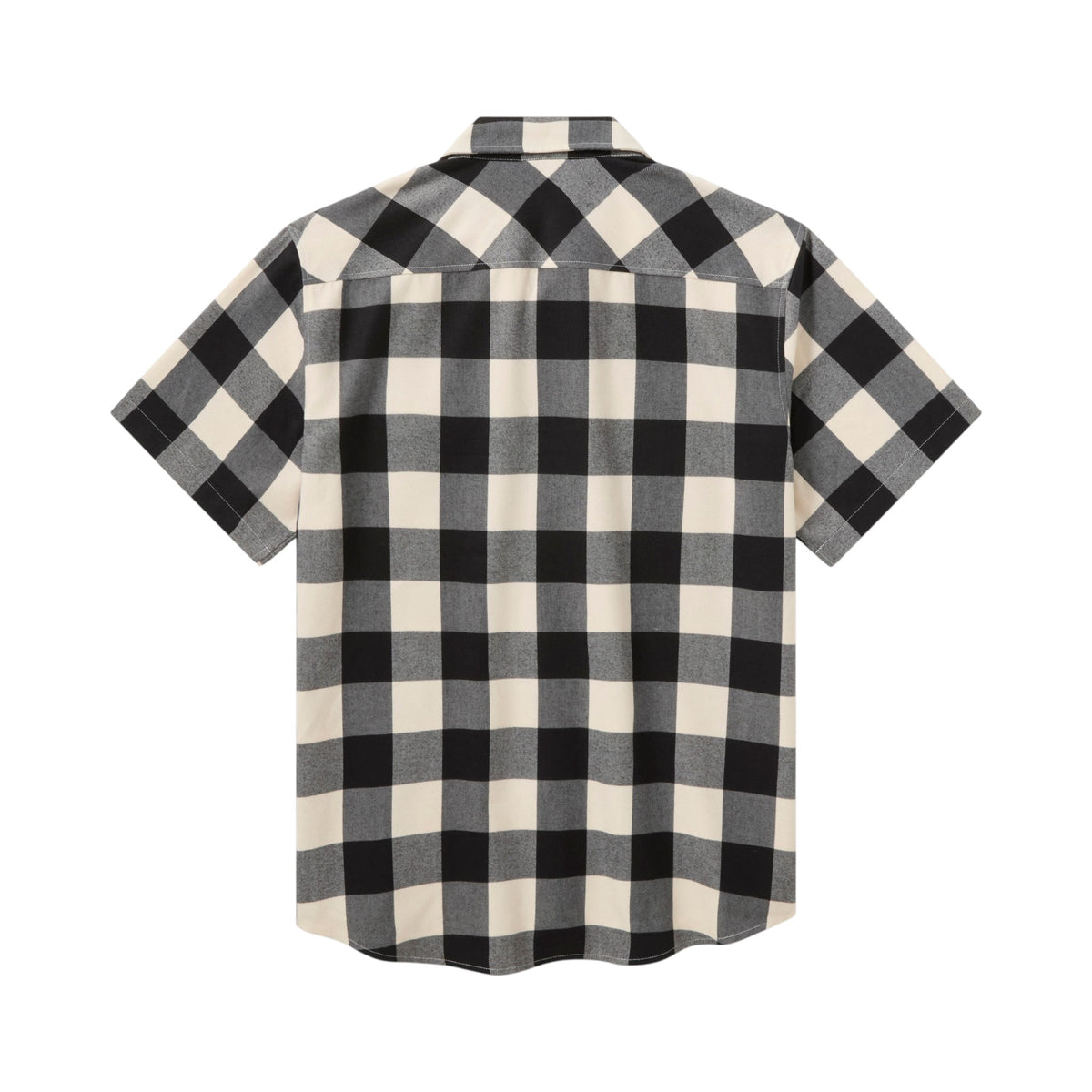 SHIRT WOVEN OFF WHITE/BLK PLAID