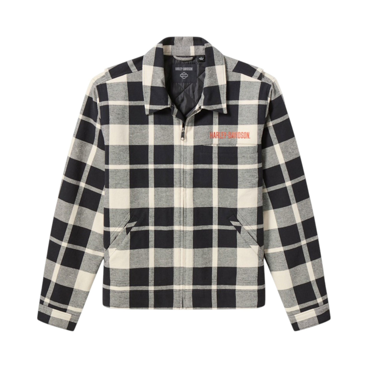 H-D AMERICAN CLASSIC ZIP FRONT SHIRT JACKET - OFF WHITE