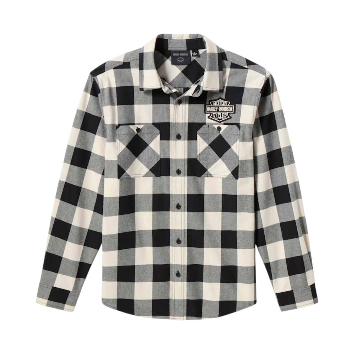H-D AMERICAN CLASSIC BUFFALO CHECK FLANNEL - OFF WHITE