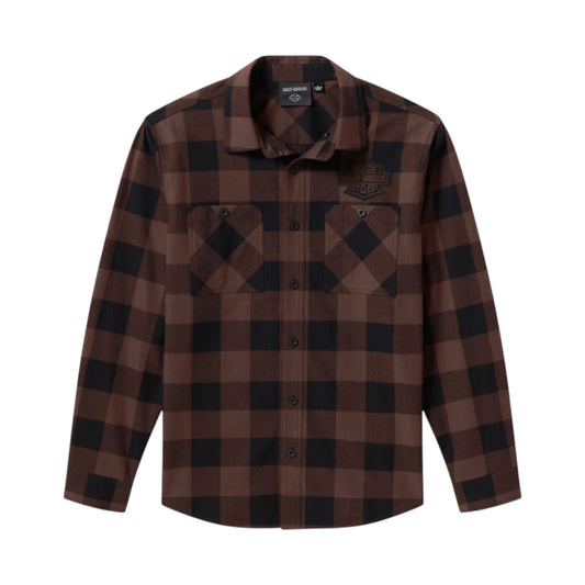 H-D AMERICAN CLASSIC BUFFALO CHECK FLANNEL - BROWN