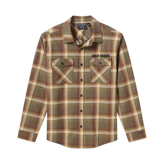 H-D AMERICAN CLASSIC PLAID SHIRT - TAN
