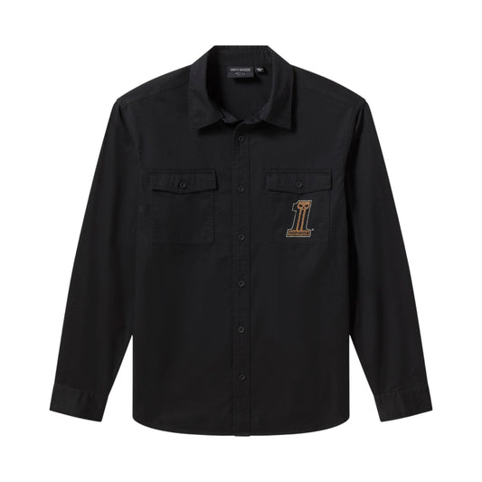 WILLIE G DARK CUSTOM MECHANICS SHIRT - BLK