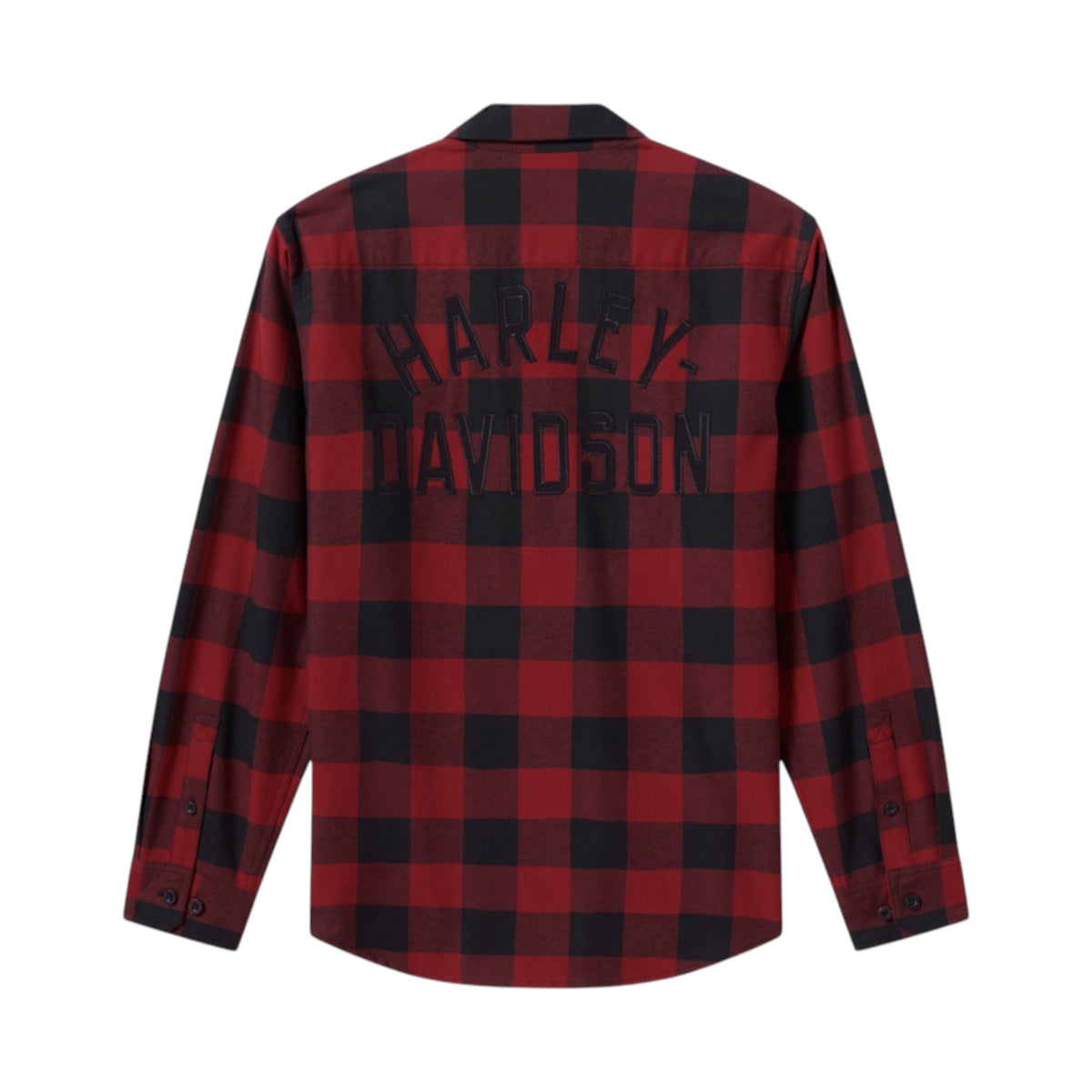 H-D ESSENTIAL BUFFALO CHECK WOVEN SHIRT - RED