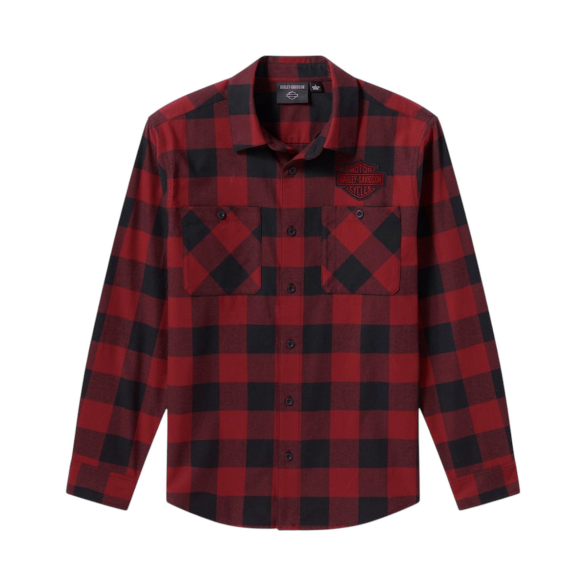 H-D ESSENTIAL BUFFALO CHECK WOVEN SHIRT - RED