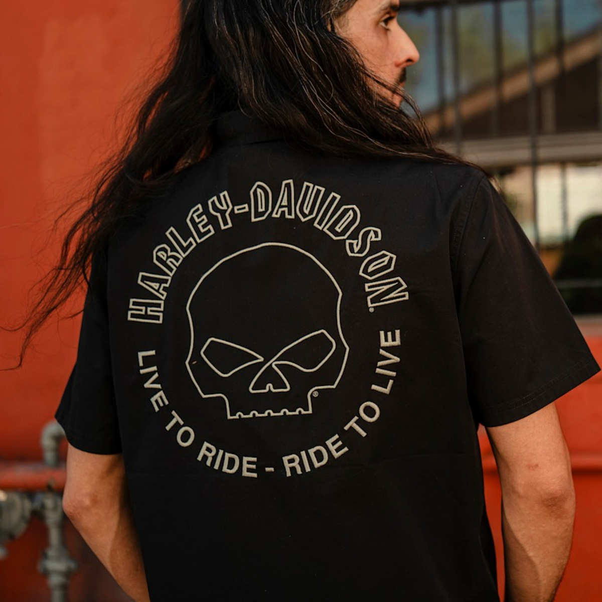 WILLIE G DARK CUSTOM SHORT SLEEVE MECHANICS SHIRT - BLK