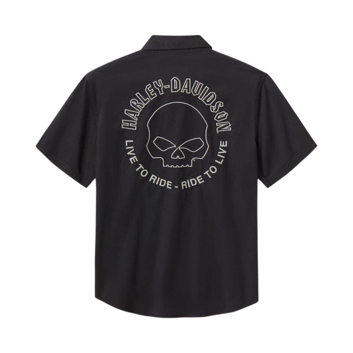 WILLIE G DARK CUSTOM SHORT SLEEVE MECHANICS SHIRT - BLK