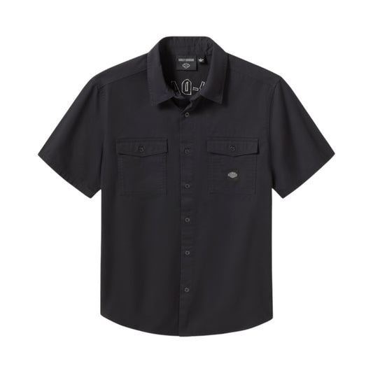 WILLIE G DARK CUSTOM SHORT SLEEVE MECHANICS SHIRT - BLK