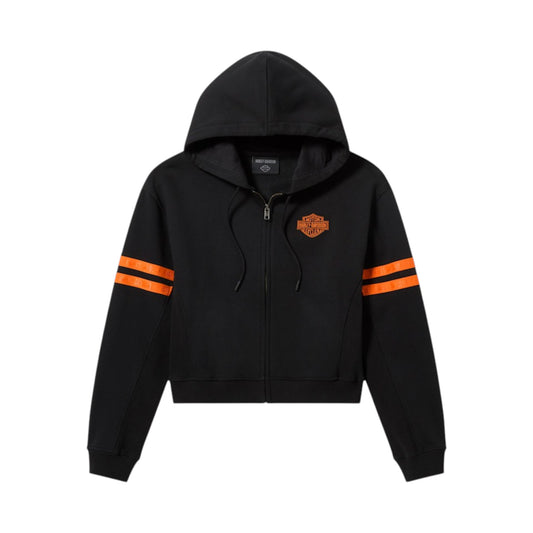 H-D ESSENTIAL FULL ZIP HOODIE - BLK