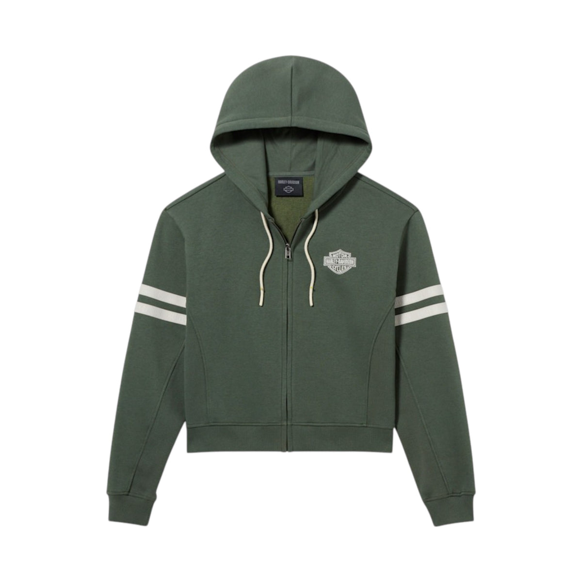 H-D ESSENTIAL FULL ZIP HOODIE - GREEN