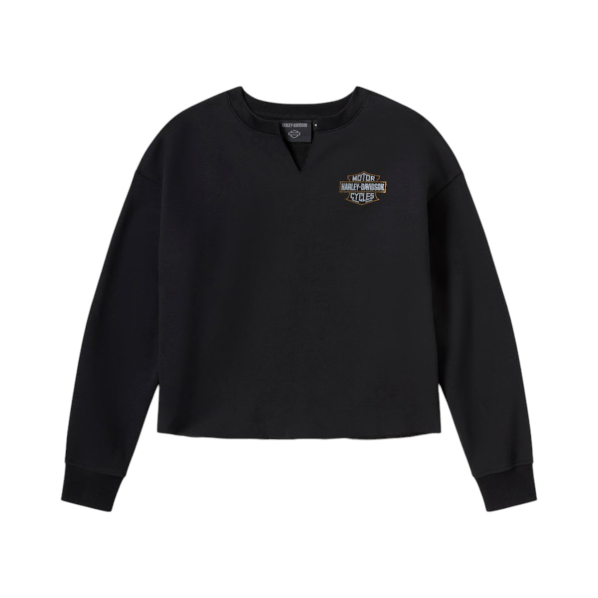 IRON ROSE FLEECE CREW - BLK