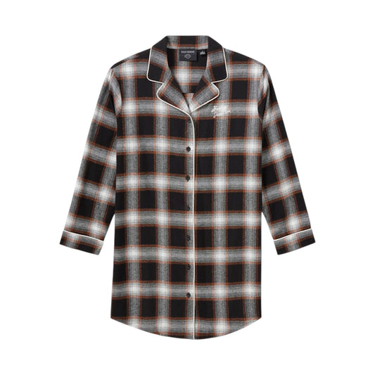 H-D PLAID SLEEP SHIRT