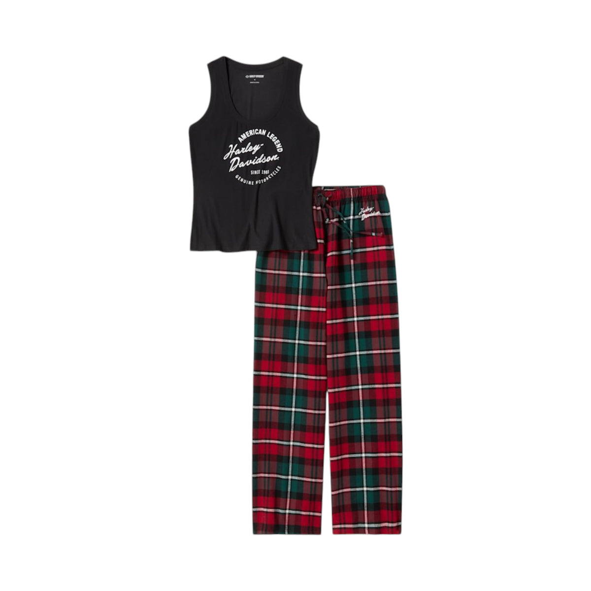 H-D PLAID TANK & PANT SET