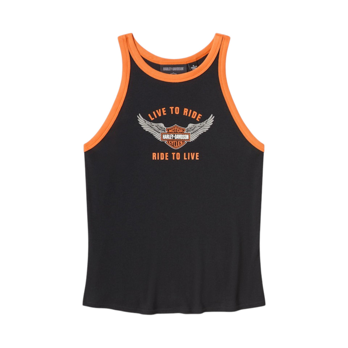 H-D ESSENTIAL RIB TANK - BLACK