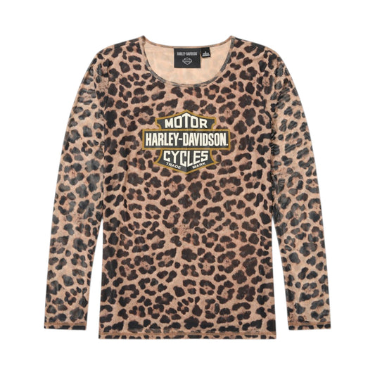 H-D AMERICAN CLASSIC LEOPARD MESH TOP