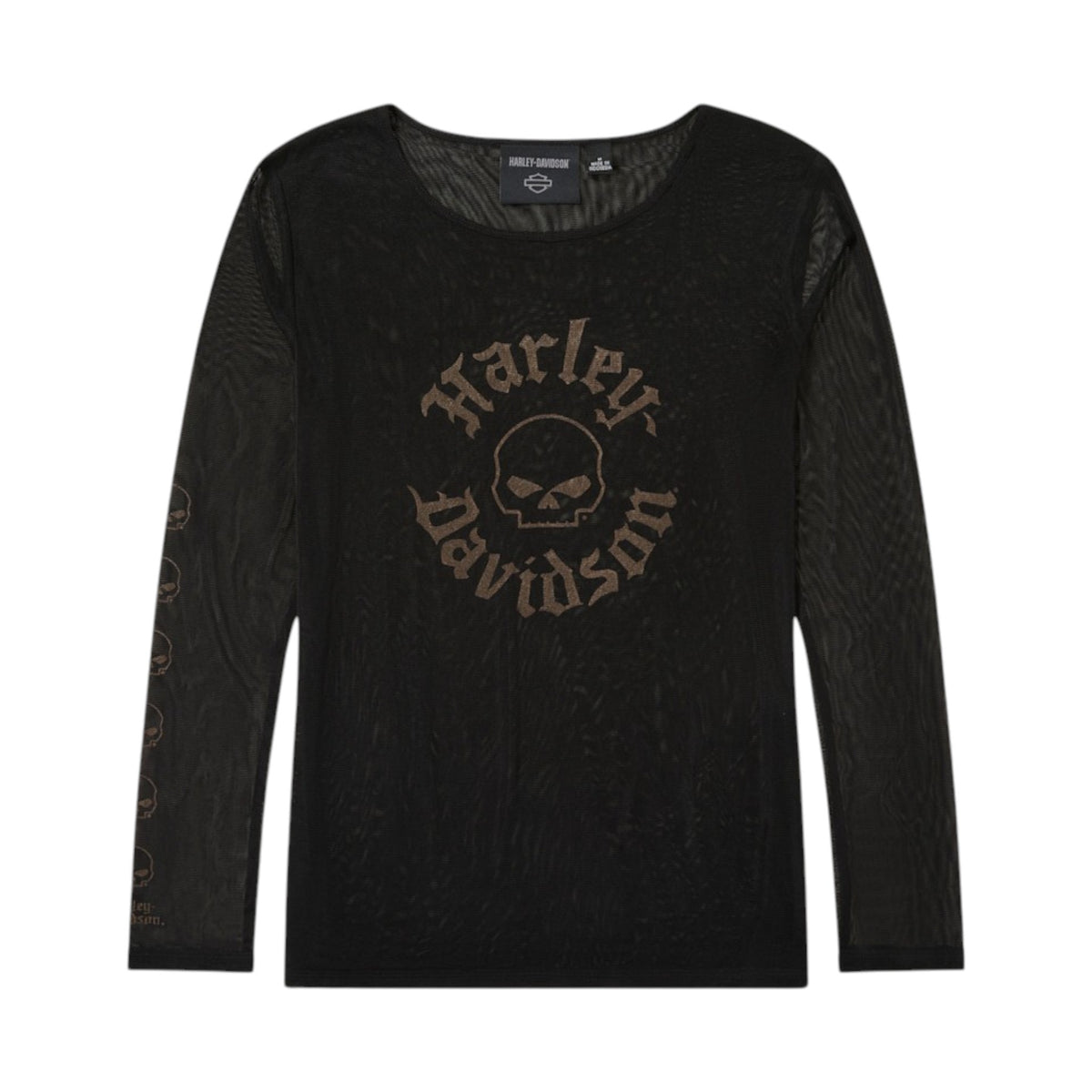 WILLIE G SKULL MESH TOP - BLK