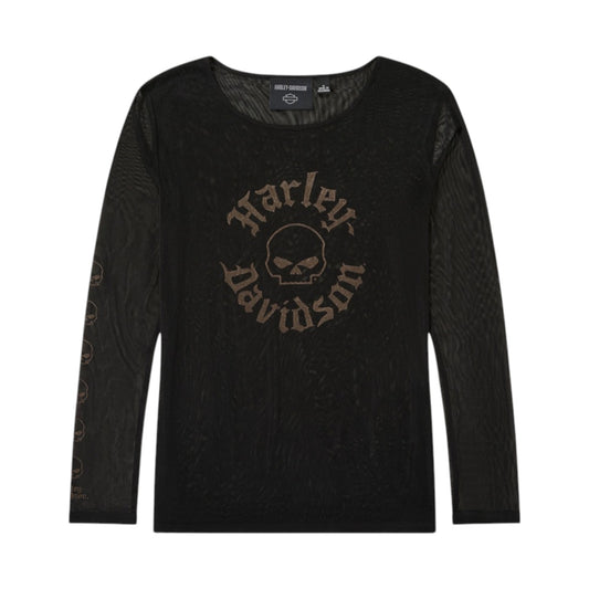 WILLIE G SKULL MESH TOP - BLK