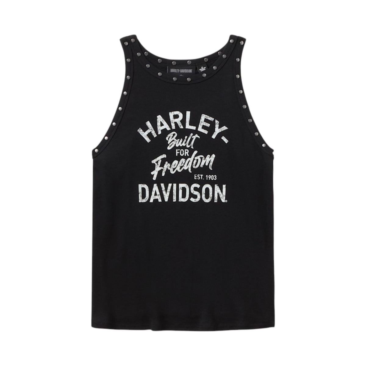 H-D AMERICAN CLASSIC STUDDED TANK - BLK