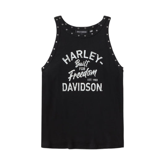 H-D AMERICAN CLASSIC STUDDED TANK - BLK