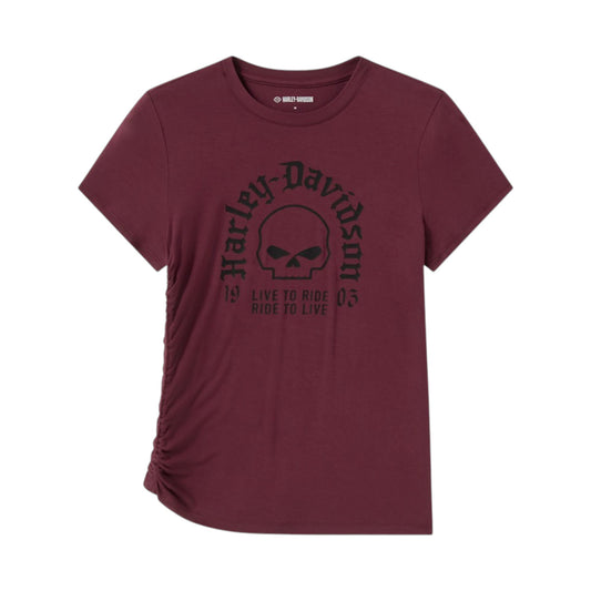 WILLIE G SKULL HI-LO TOP - RED