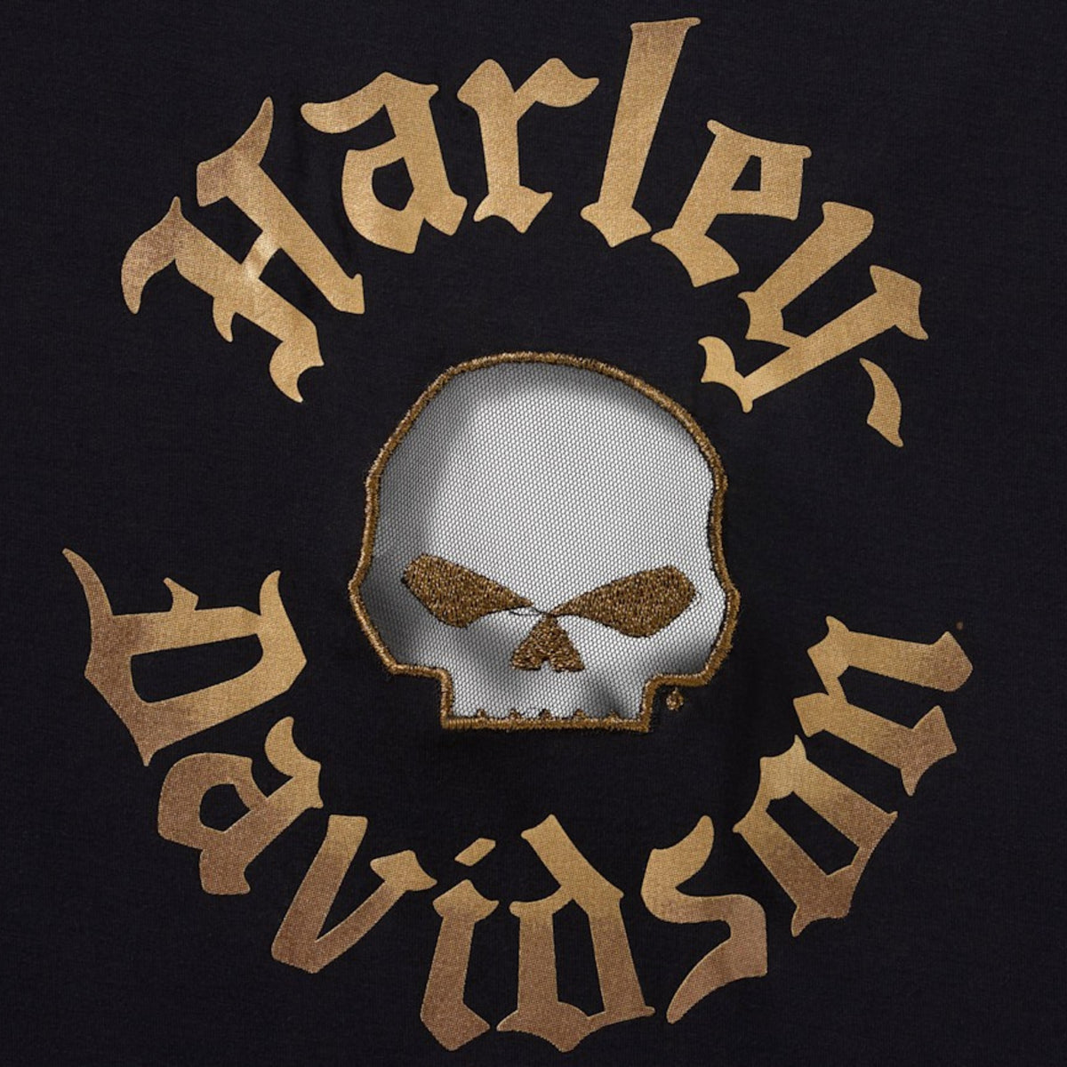 WILLIE G SKULL SCOOP TEE - BLK