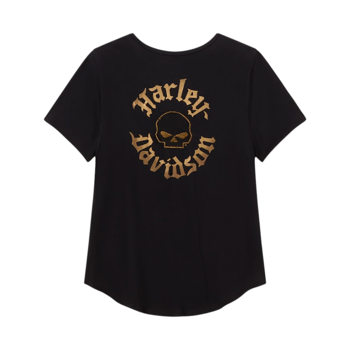 WILLIE G SKULL SCOOP TEE - BLK