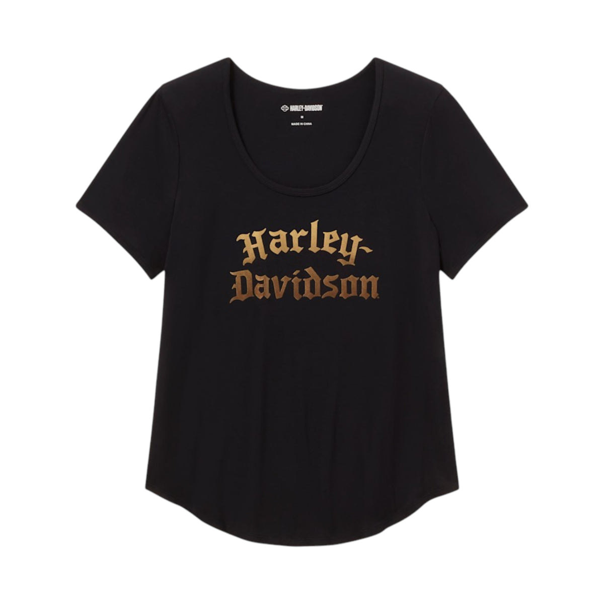 WILLIE G SKULL SCOOP TEE - BLK
