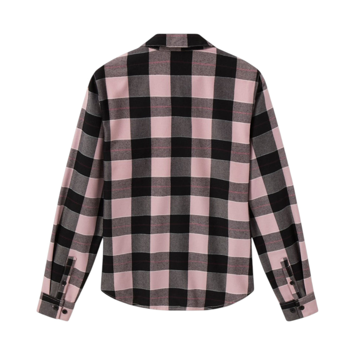 WOMEN'S H-D STANDARD BUFFALO PLAID LONG SLEEVE SHIRT - PLAID DUSTY MAUVE
