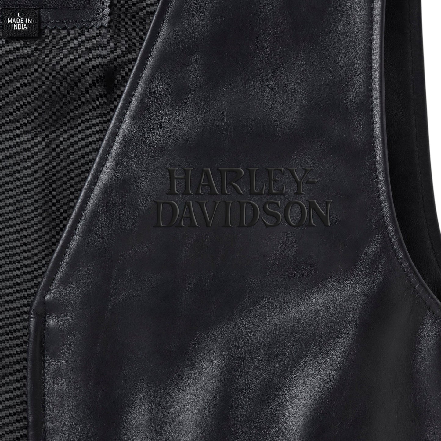 WILLIE G SKULL REFLECTIVE LEATHER VEST
