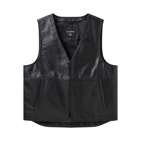 WILLIE G SKULL REFLECTIVE LEATHER VEST