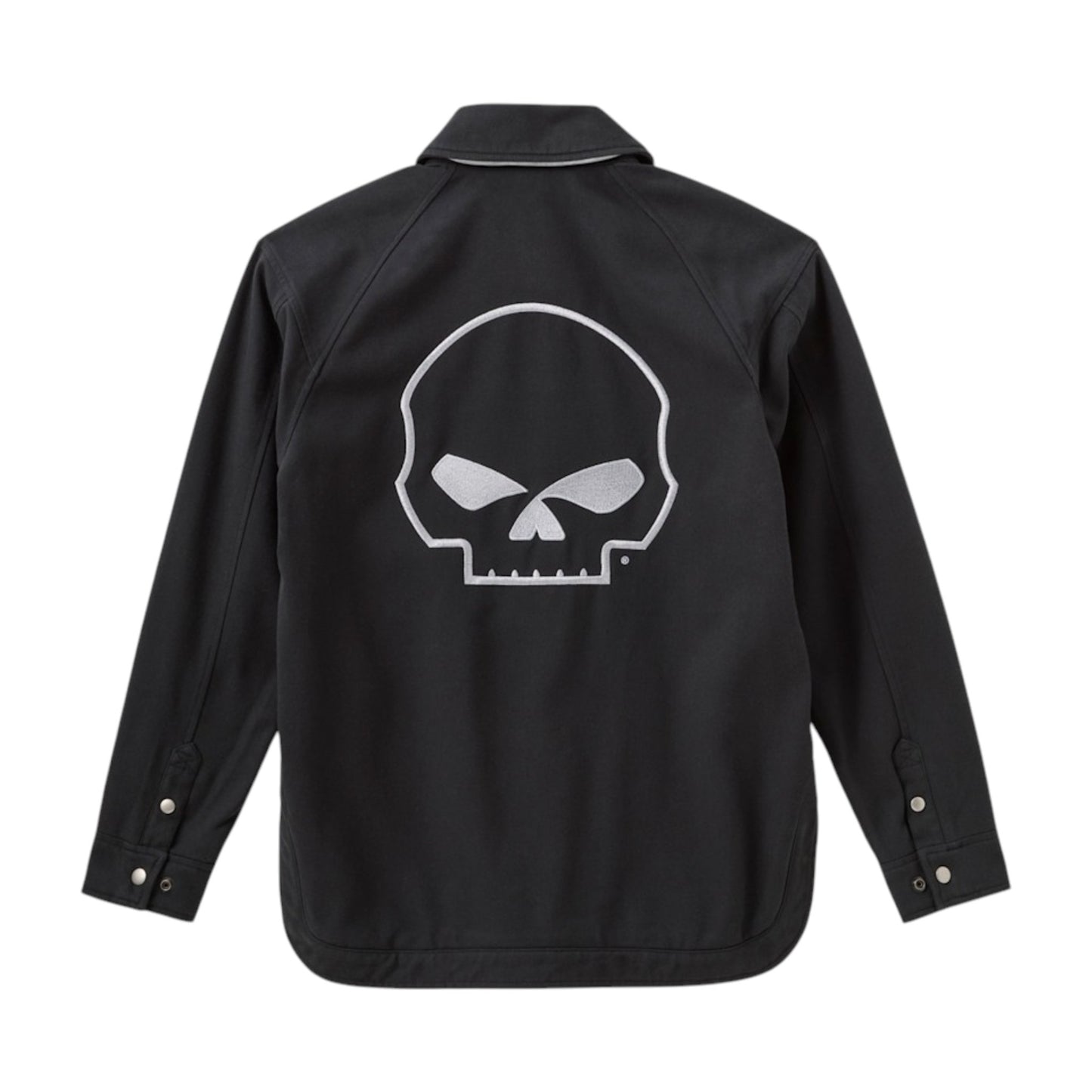 WILLIE G SKULL CURVED HEM RIDING JACKET