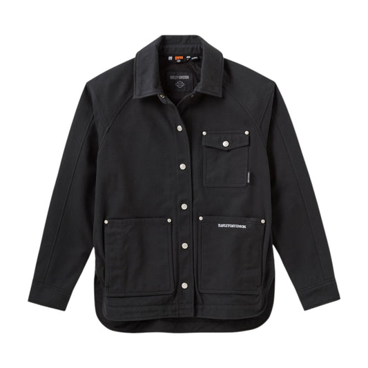 WILLIE G SKULL CURVED HEM RIDING JACKET