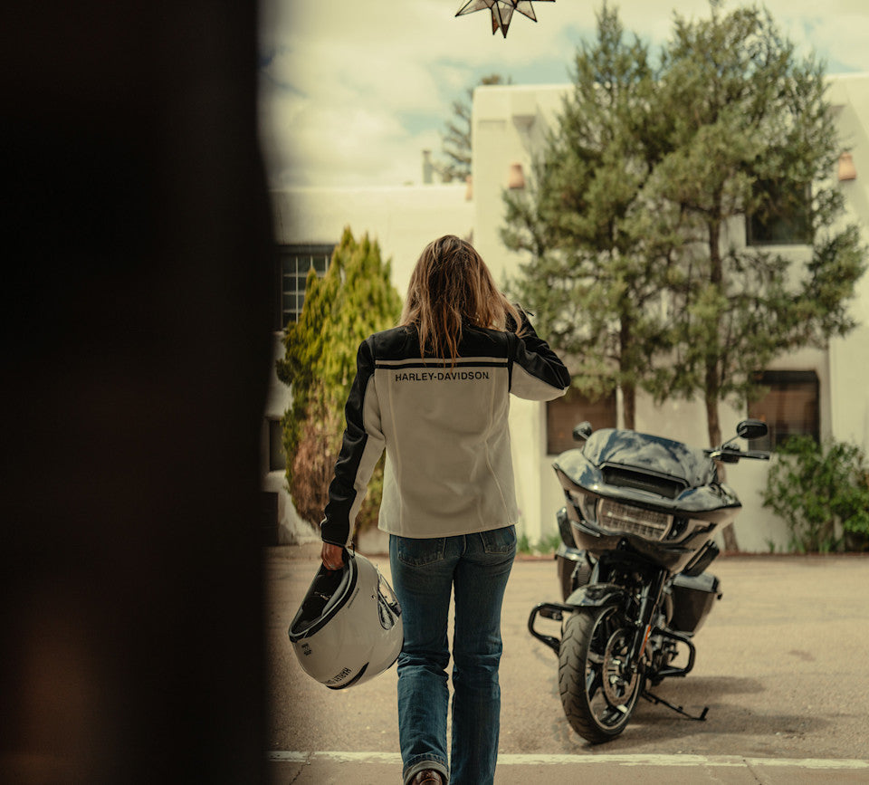 H-D MESH RIDING JACKET - BLACK/WHITE
