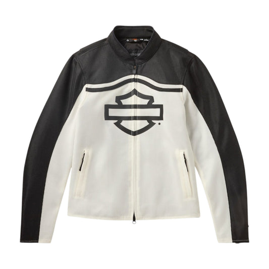 H-D MESH RIDING JACKET - BLACK/WHITE