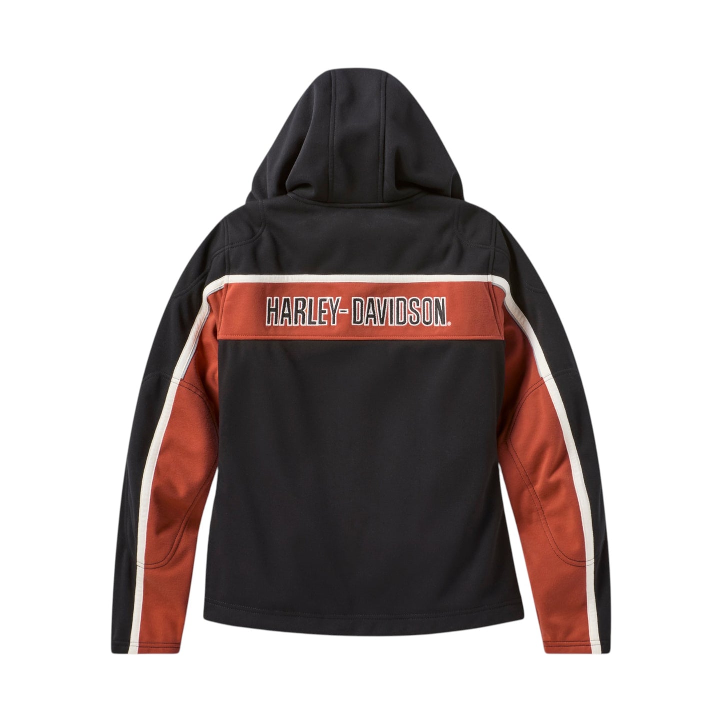 H-D TRENTON DEFLECTOR 2.0 HOODED RIDING FLEECE-ORANGE COLORBLOCK