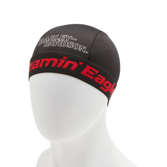 SCREAMIN' EAGLE SKULL CAP - BLACK/RED