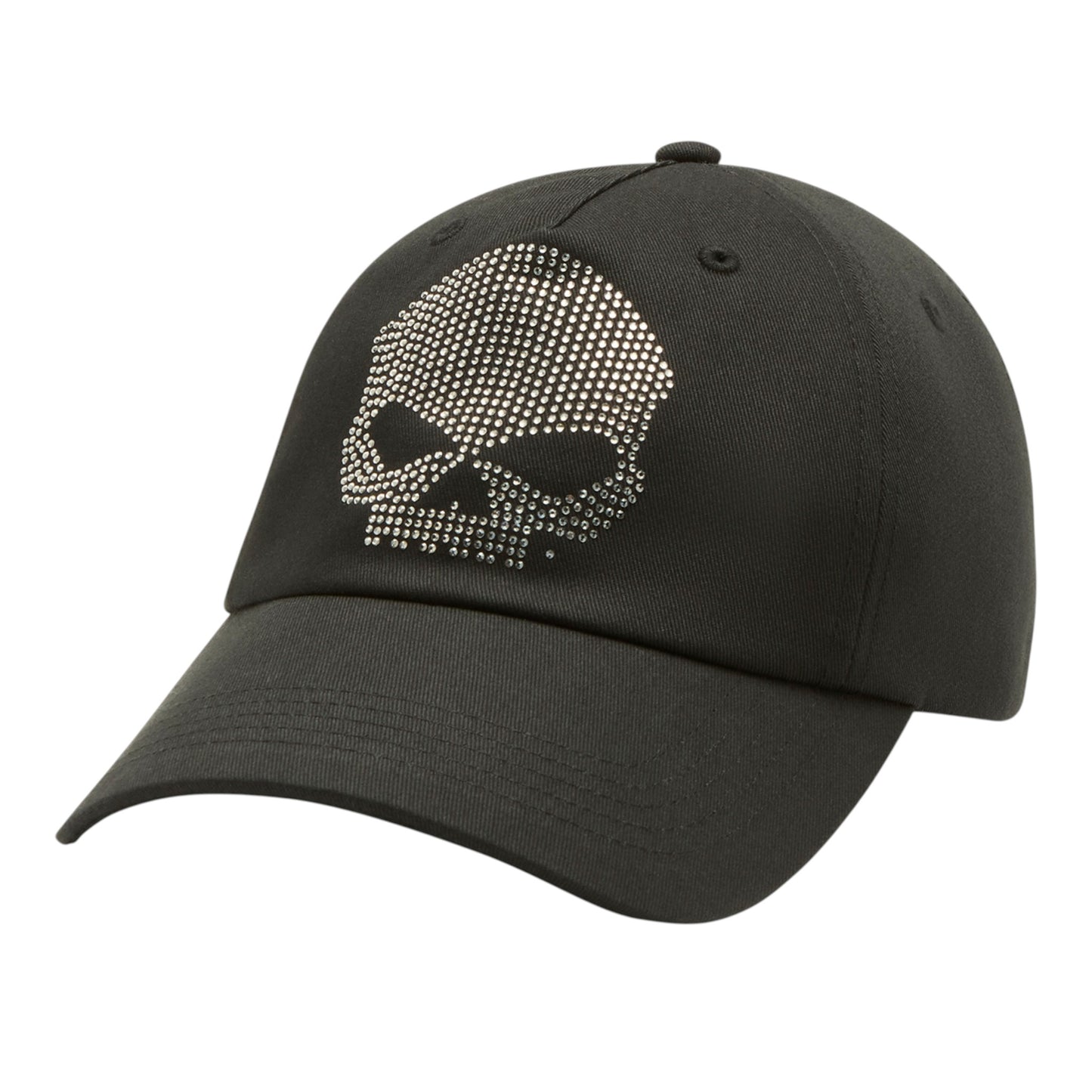 WILLIE G BLING SKULL BALLCAP - BLACK