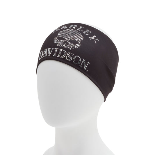 WILLIE G BLING SKULL HEADBAND - BLACK