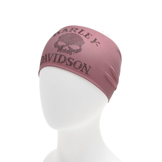 WILLIE G BLING SKULL HEADBAND - PINK