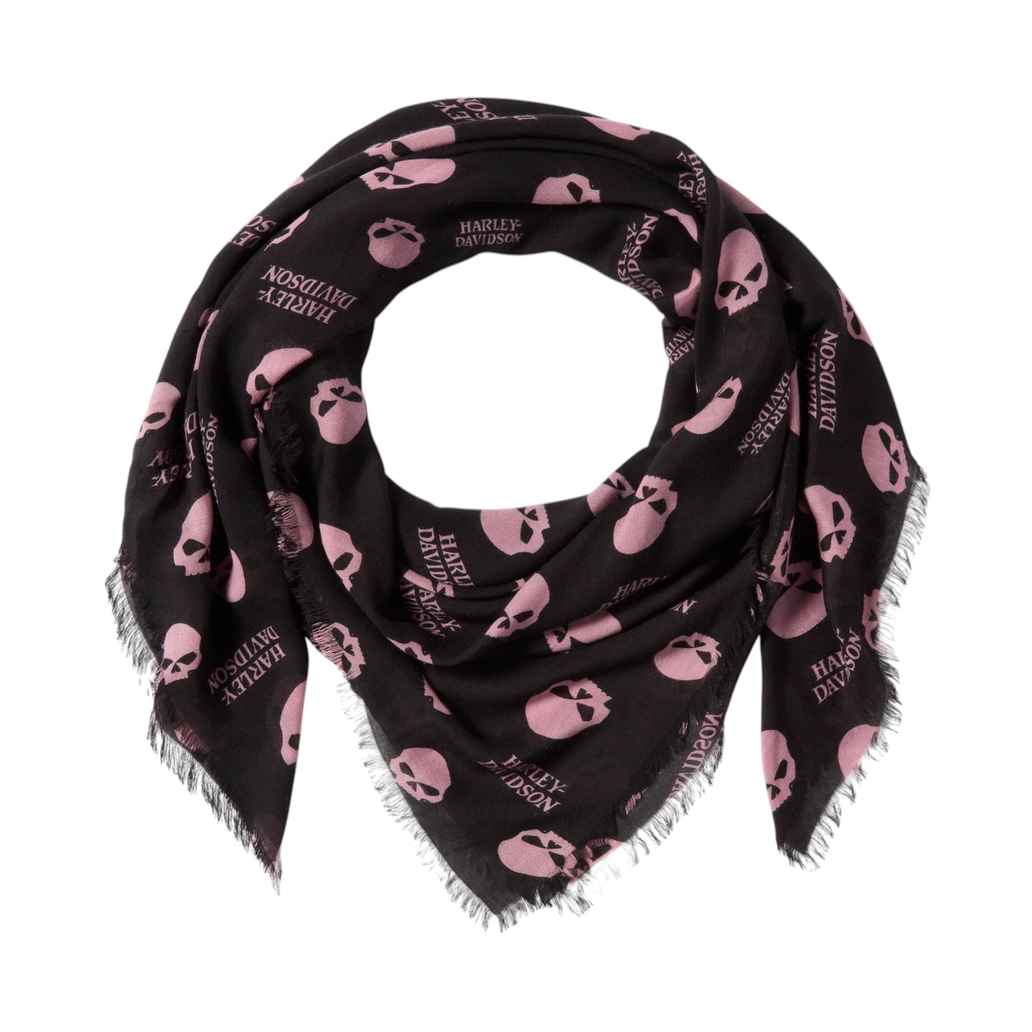 WILLIE G SKULL SHAWL - PINK