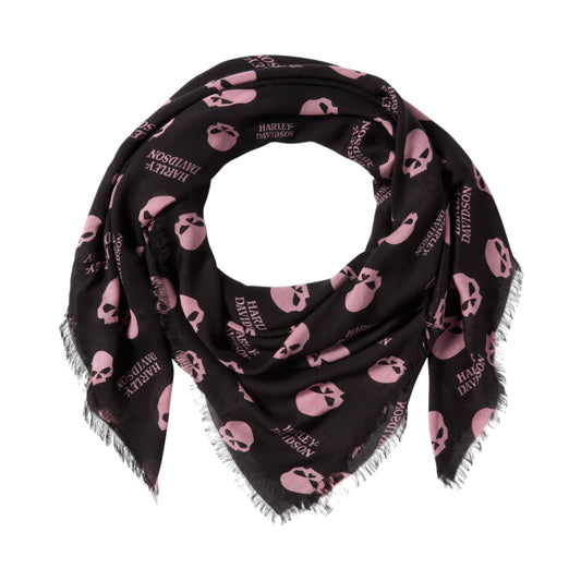 WILLIE G SKULL SHAWL - PINK
