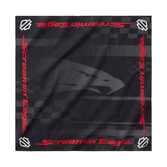 SCREAMIN' EAGLE BANDANA - BLACK/RED