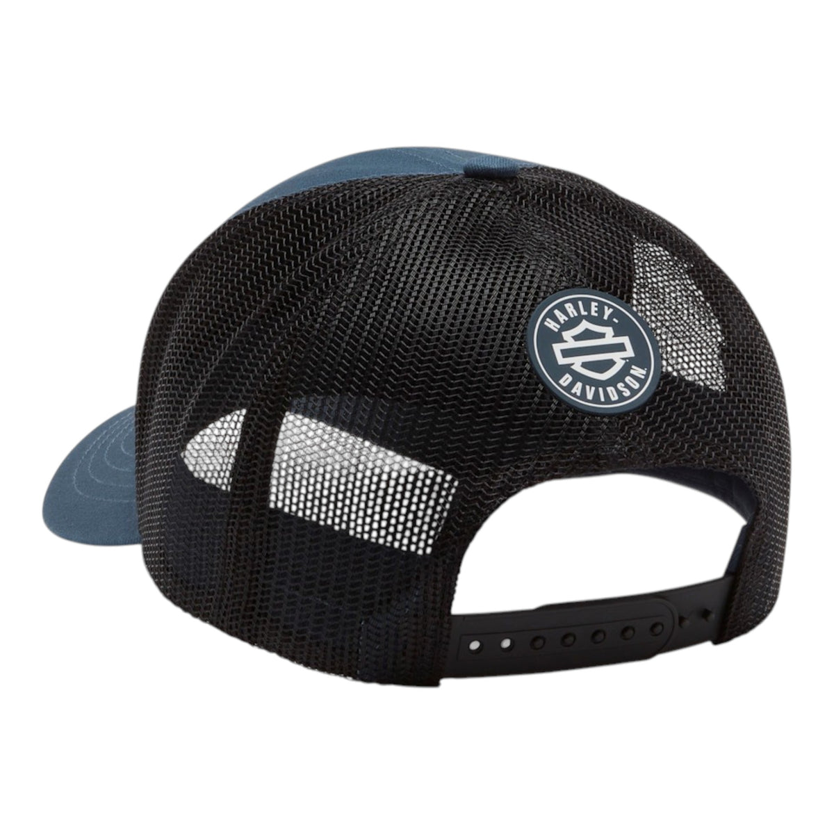 LOGO COLORBLOCK ADJUSTABLE TRUCKER CAP - DARK BLUE