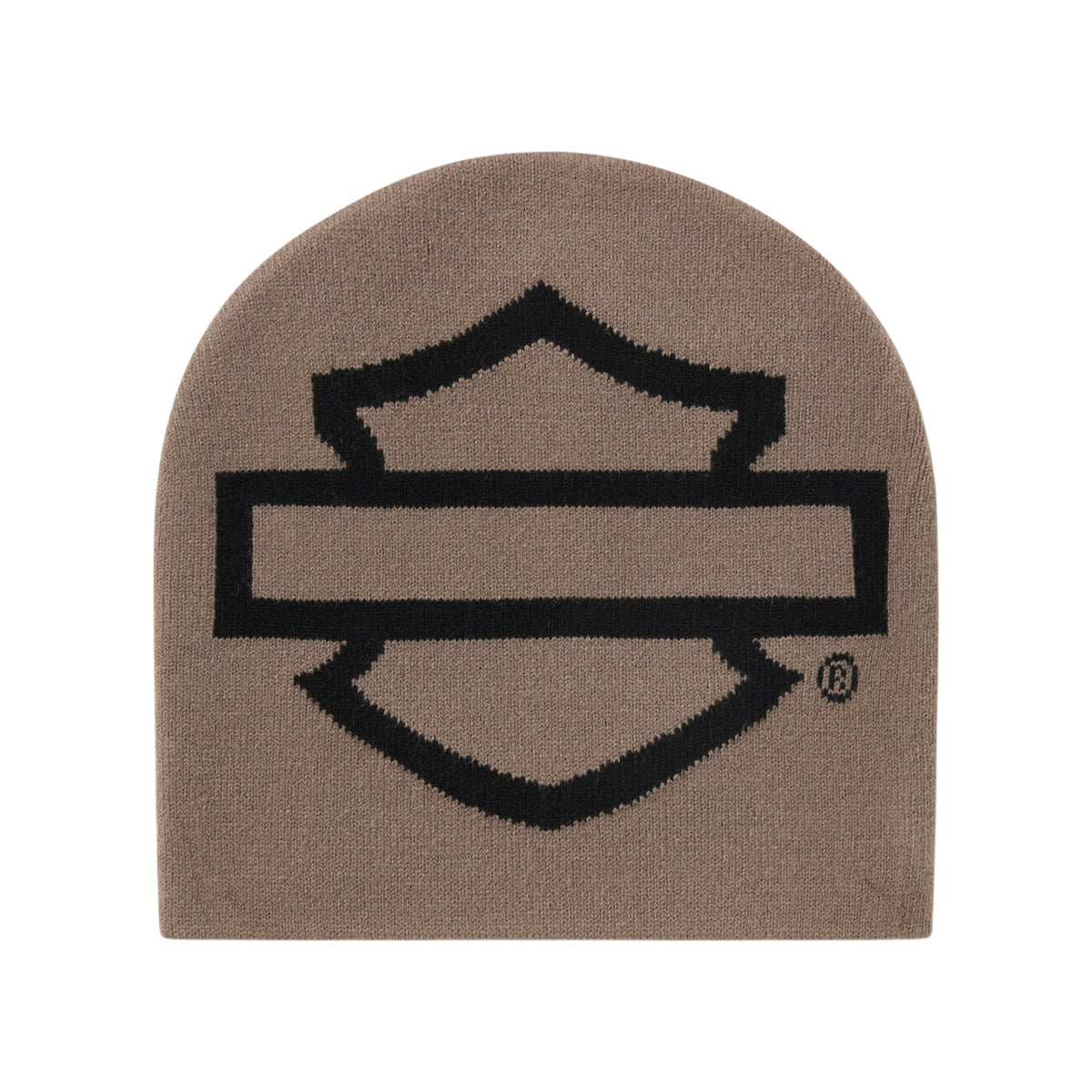 H-D OPEN BAR & SHIELD BEANIE - TAN