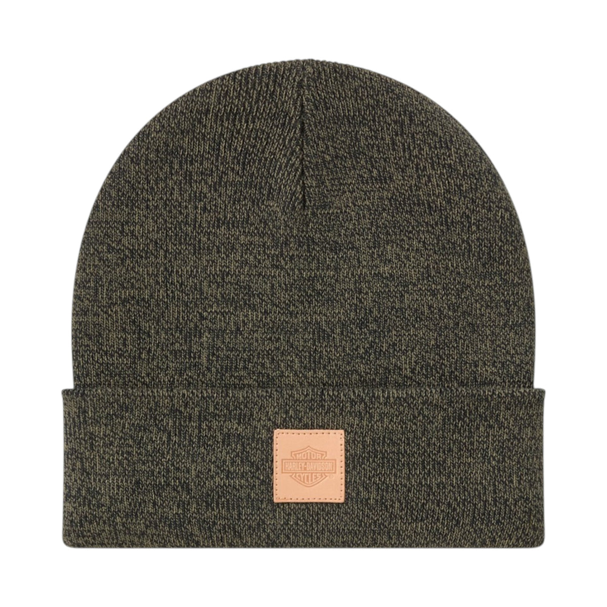 FOREVER HARLEY LEATHER PATCH BEANIE - GRAPE LEAF