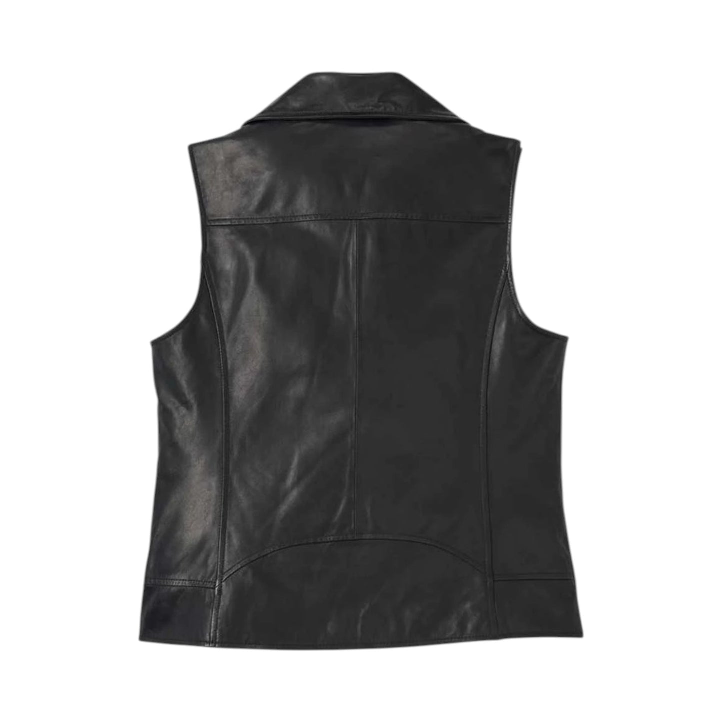 LEATHER VEST - BLACK